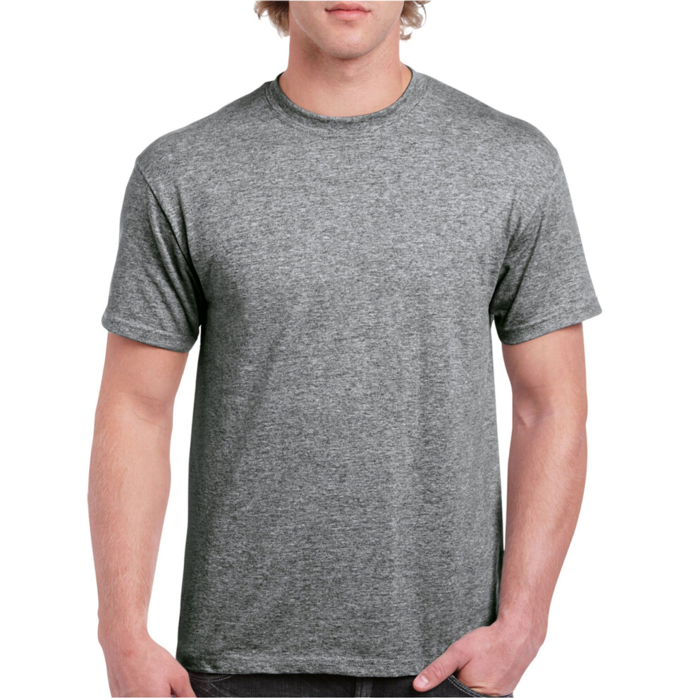 (M, Graphite Heather) Gildan Hammer Mens T-Shirt