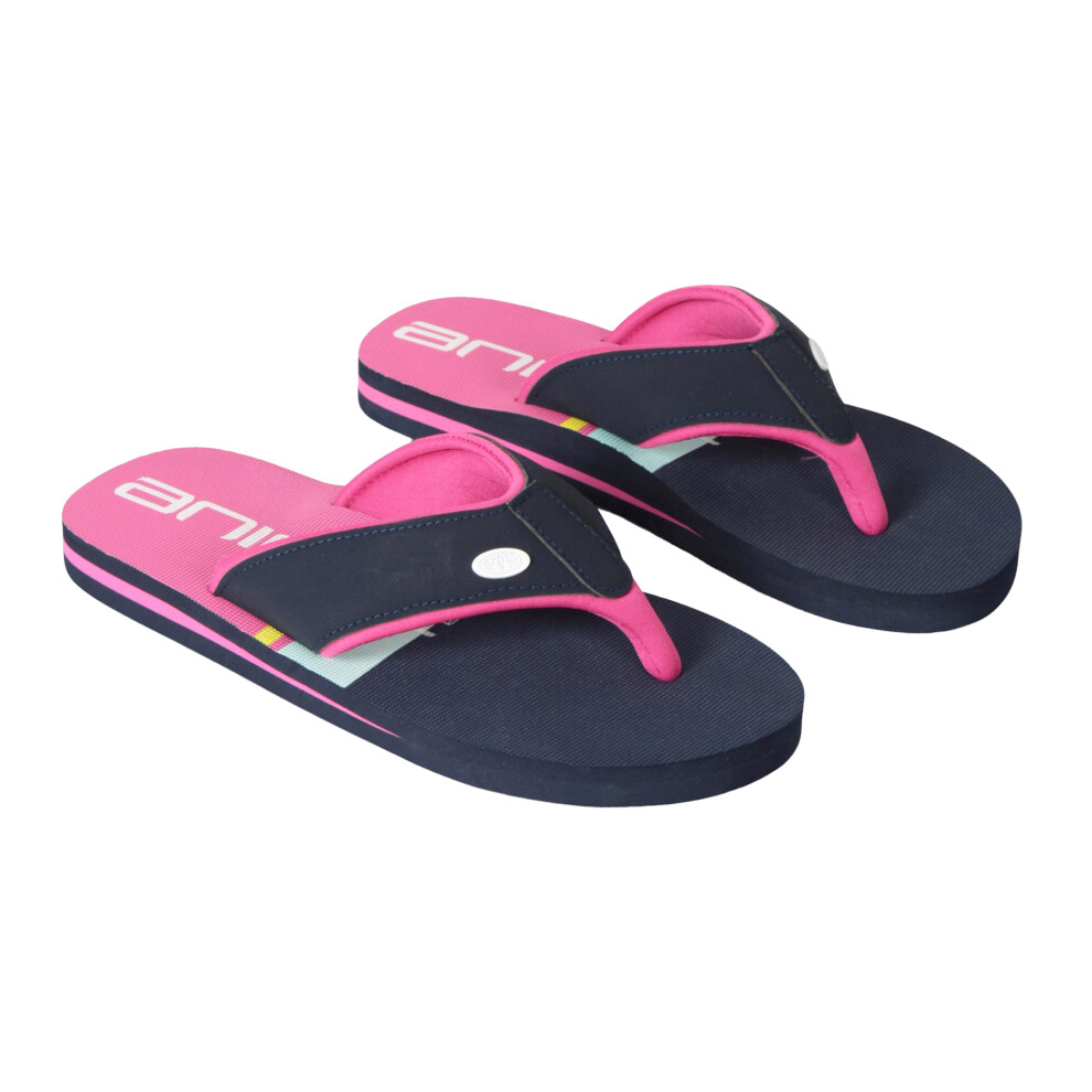 (13 UK Child, Space Pink) Animal Childrens/Kids Swish Contrast Recycled Flip Flops