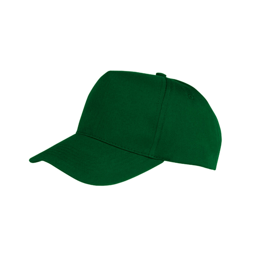 (One Size, Bottle Green) Result Headwear Boston 5 Panel Polycotton Baseball Cap