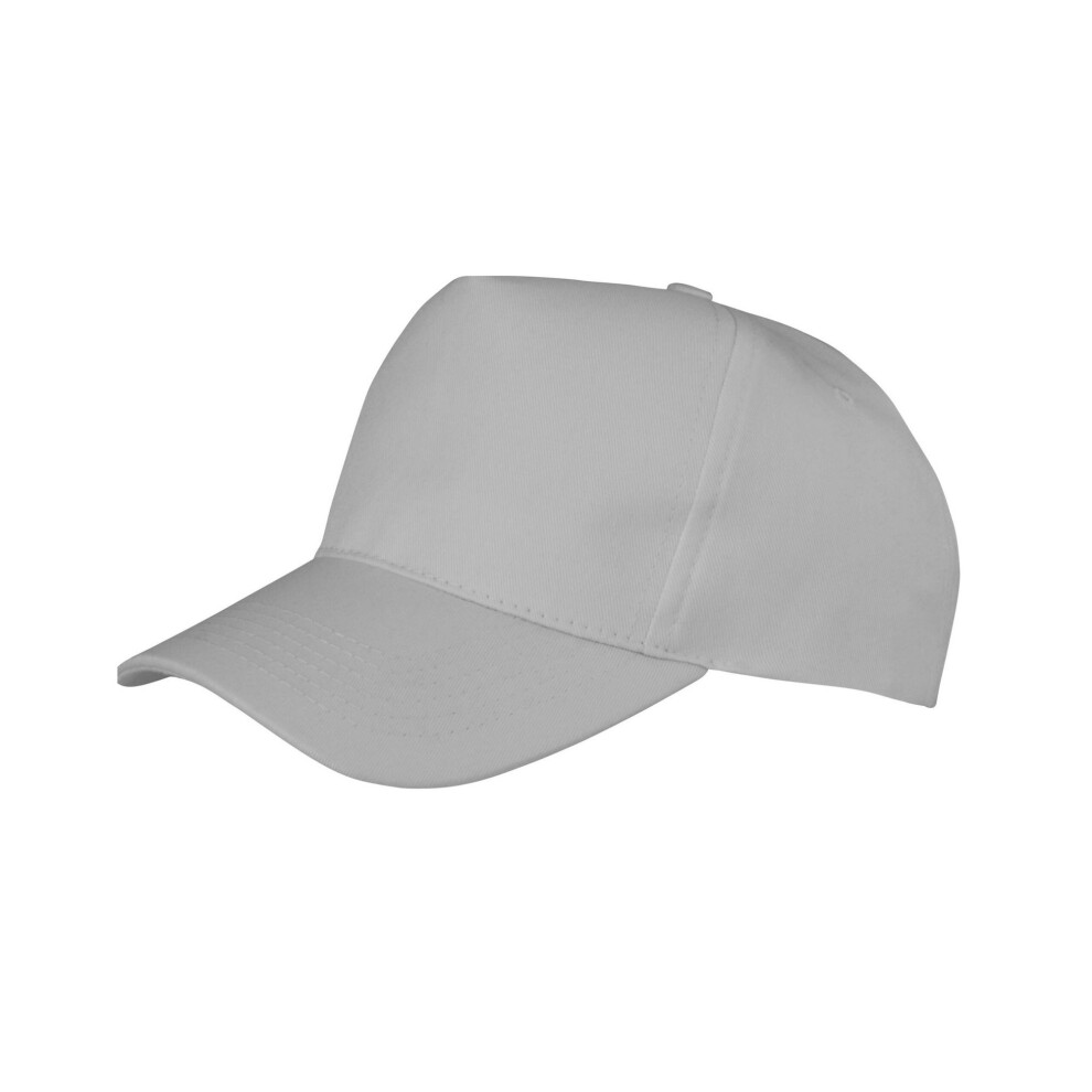 (One Size, Dove Grey) Result Headwear Boston 5 Panel Polycotton Baseball Cap