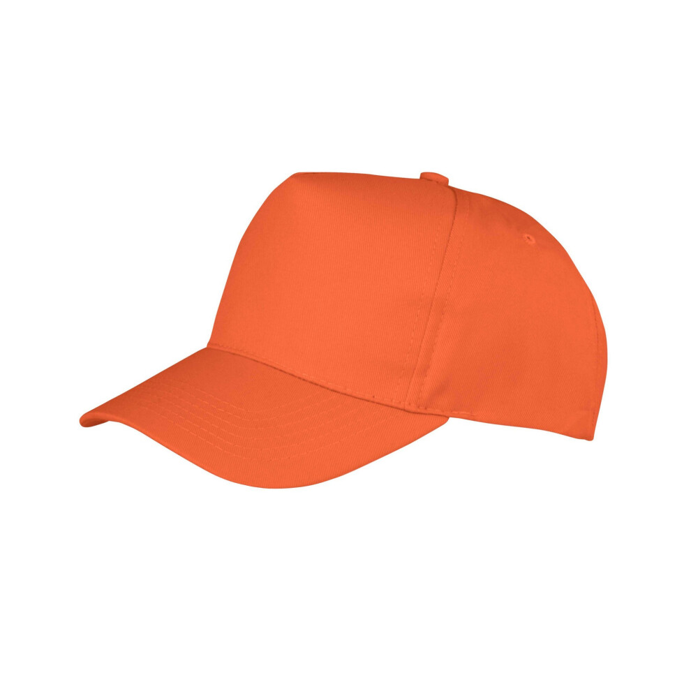 (One Size, Orange) Result Headwear Boston 5 Panel Polycotton Baseball Cap