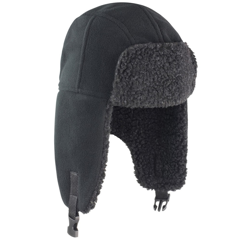 (M, Black) Result Winter Essentials Sherpa Thinsulate Bomber Hat