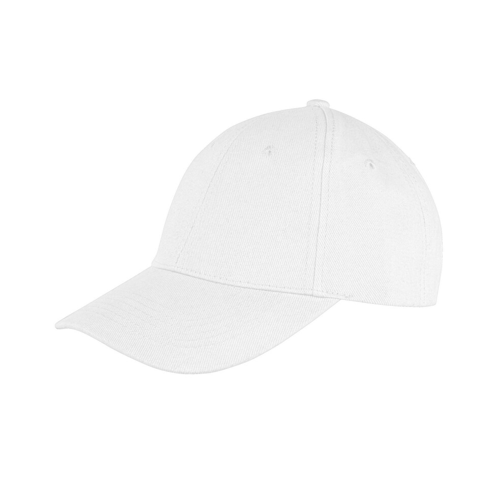 (One Size, White) Result Headwear Memphis 6 Panel Brushed Cotton Low Profile Baseball Cap