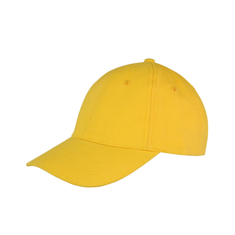 (One Size, Yellow) Result Headwear Memphis 6 Panel Brushed Cotton Low Profile Baseball Cap