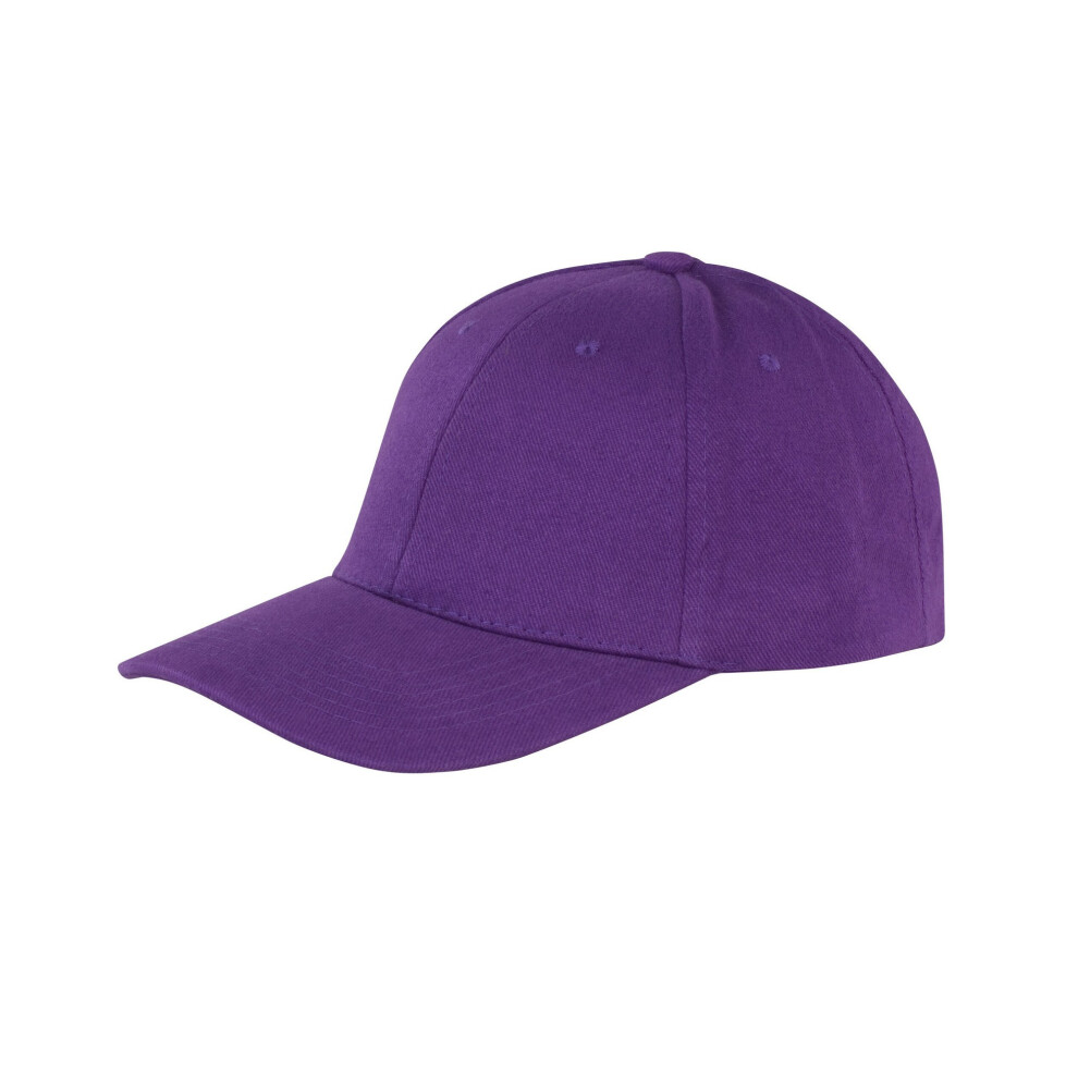 (One Size, Purple) Result Headwear Memphis 6 Panel Brushed Cotton Low Profile Baseball Cap