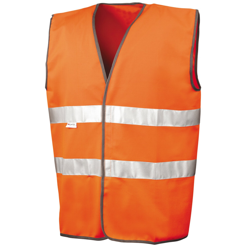 (L-XL, Orange) SAFE-GUARD by Result Unisex Adult Motorist Hi-Vis Vest