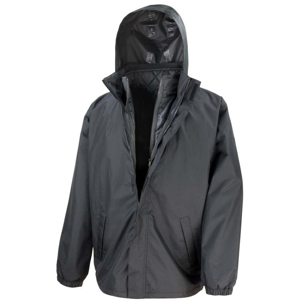 (XS, Black) Result Core Mens 3 In 1 Jacket