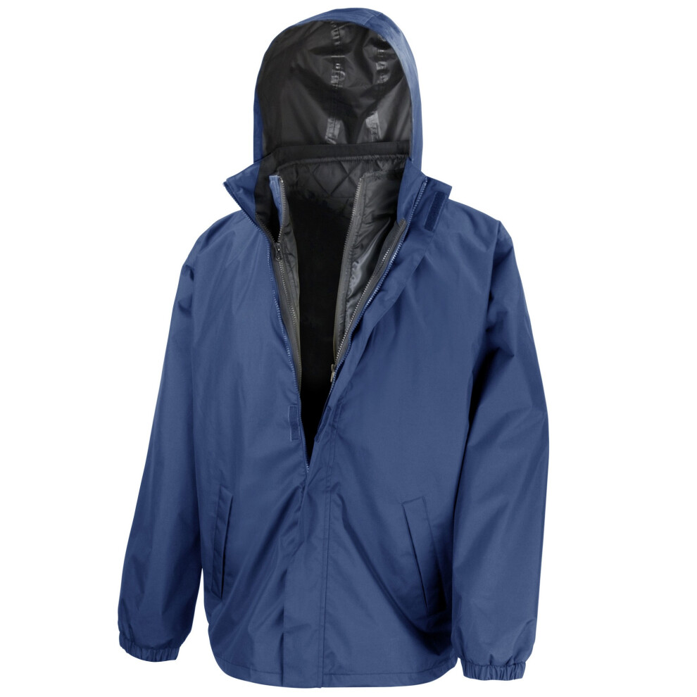 (3XL, Navy) Result Core Mens 3 in 1 Jacket