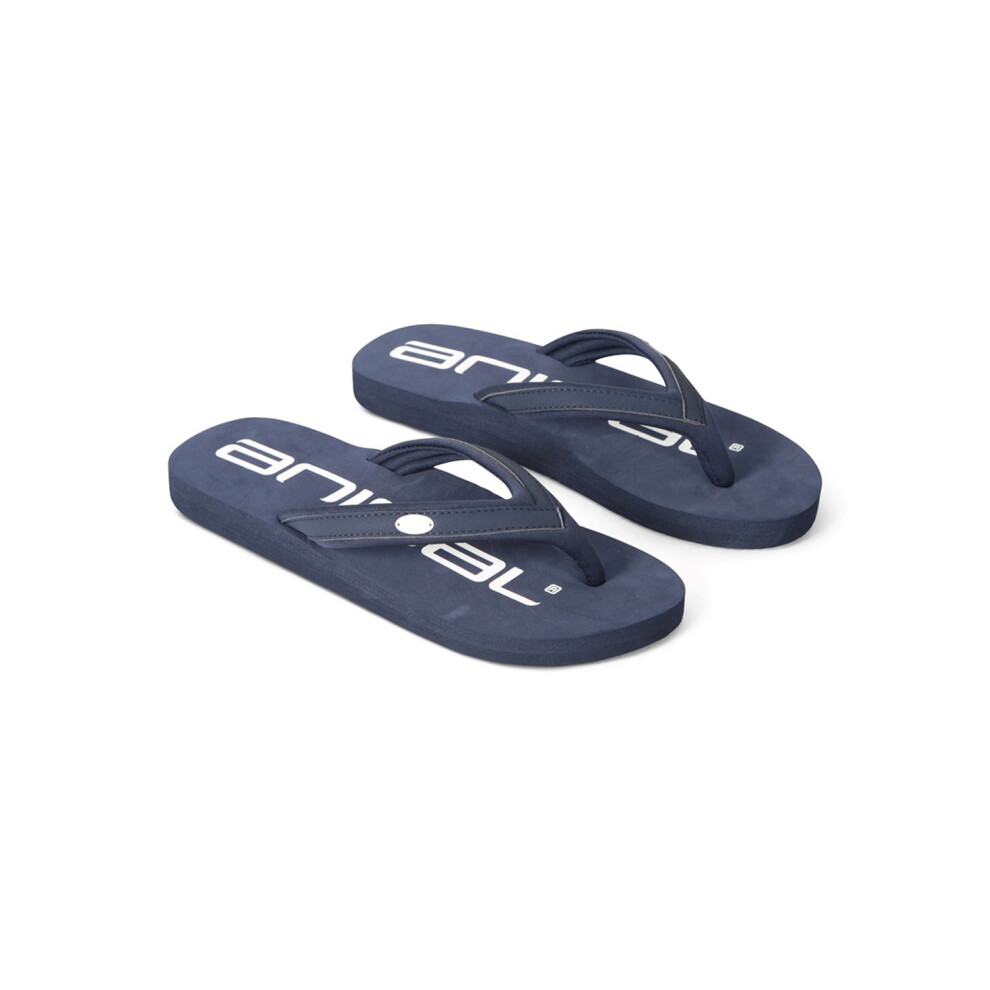 (5 UK, Blue/White) Animal Womens/Ladies Logo Recycled Flip Flops