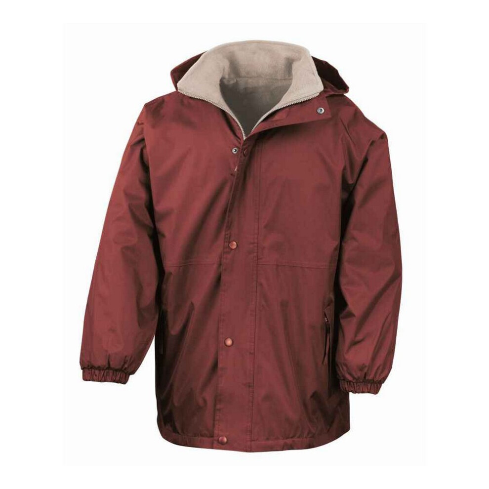 (XL, Burgundy/Camel) Result Mens StormDri 4000 Reversible Waterproof Jacket