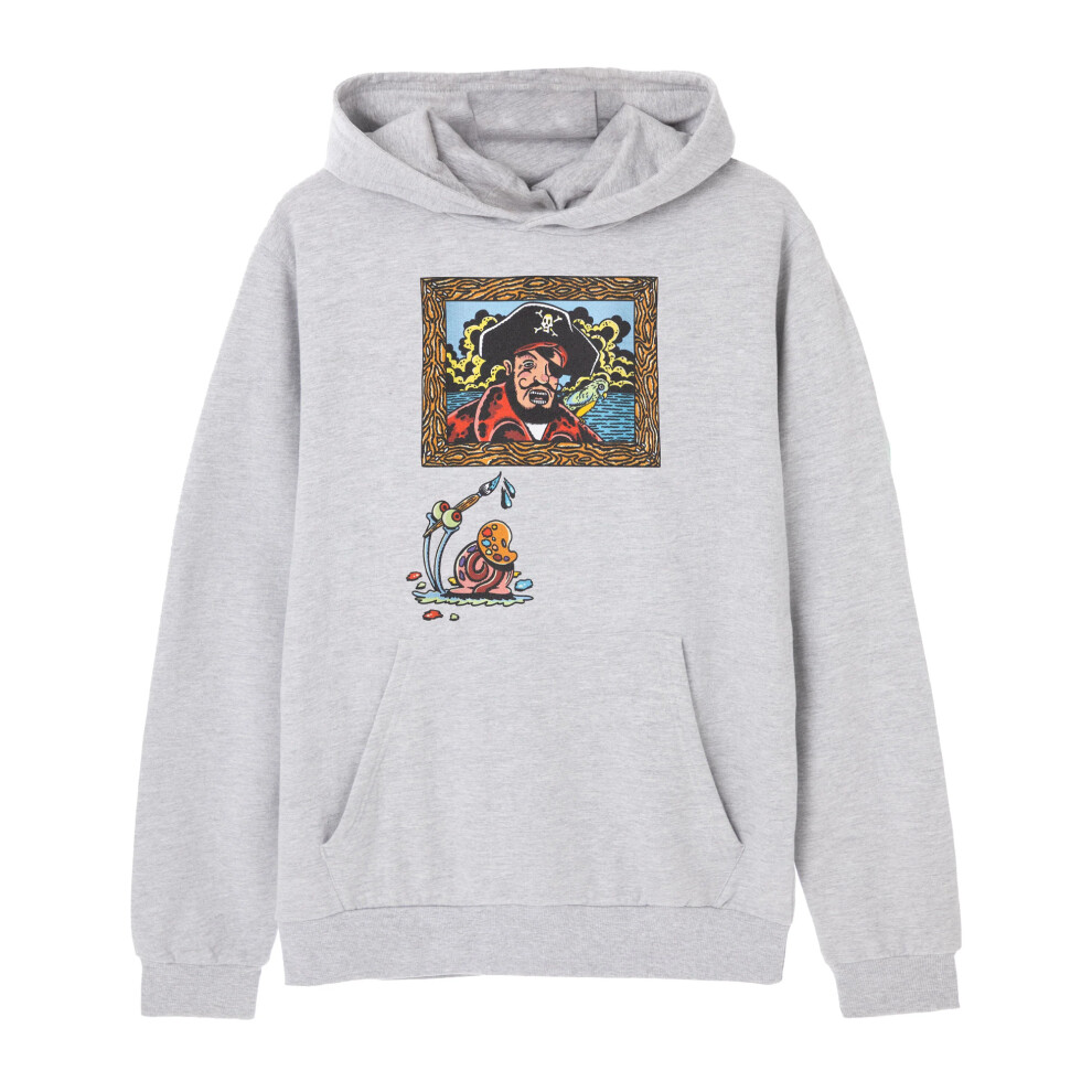 (M, Grey Marl) SpongeBob SquarePants Mens Artistic Hoodie