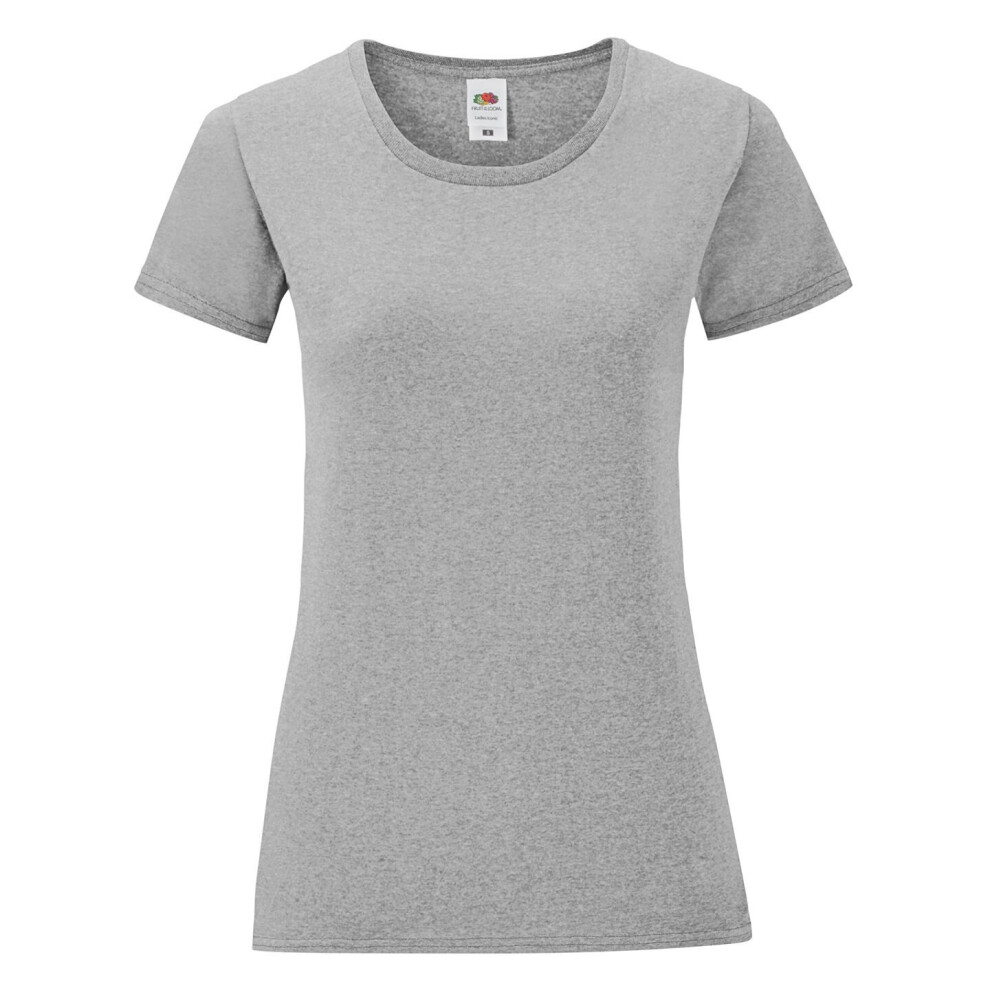(XS, Athletic Heather Grey) Fruit of the Loom Womens/Ladies Iconic Heather T-Shirt