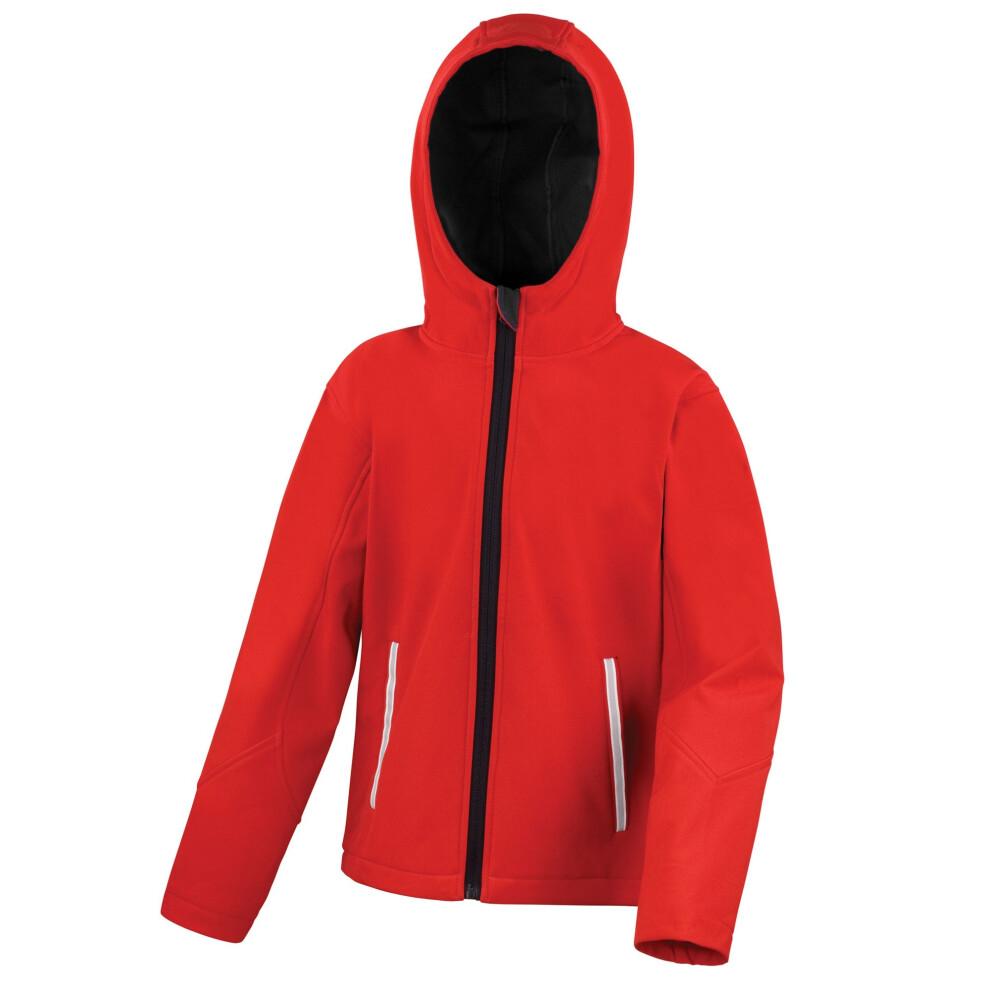 (3-4 Years, Red/Black) Result Core Childrens/Kids TX Performance Hooded Soft Shell Jacket