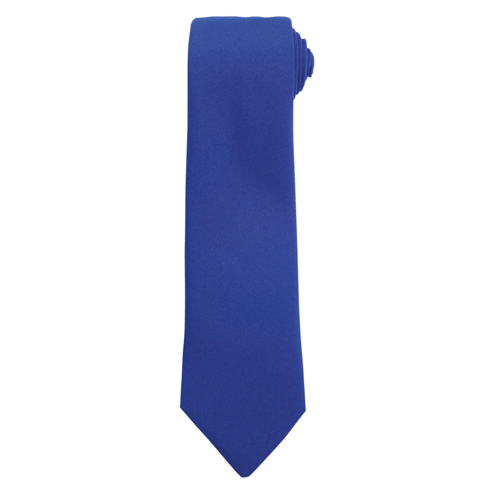 (One Size, Royal Blue) Premier Plain Polyester Tie