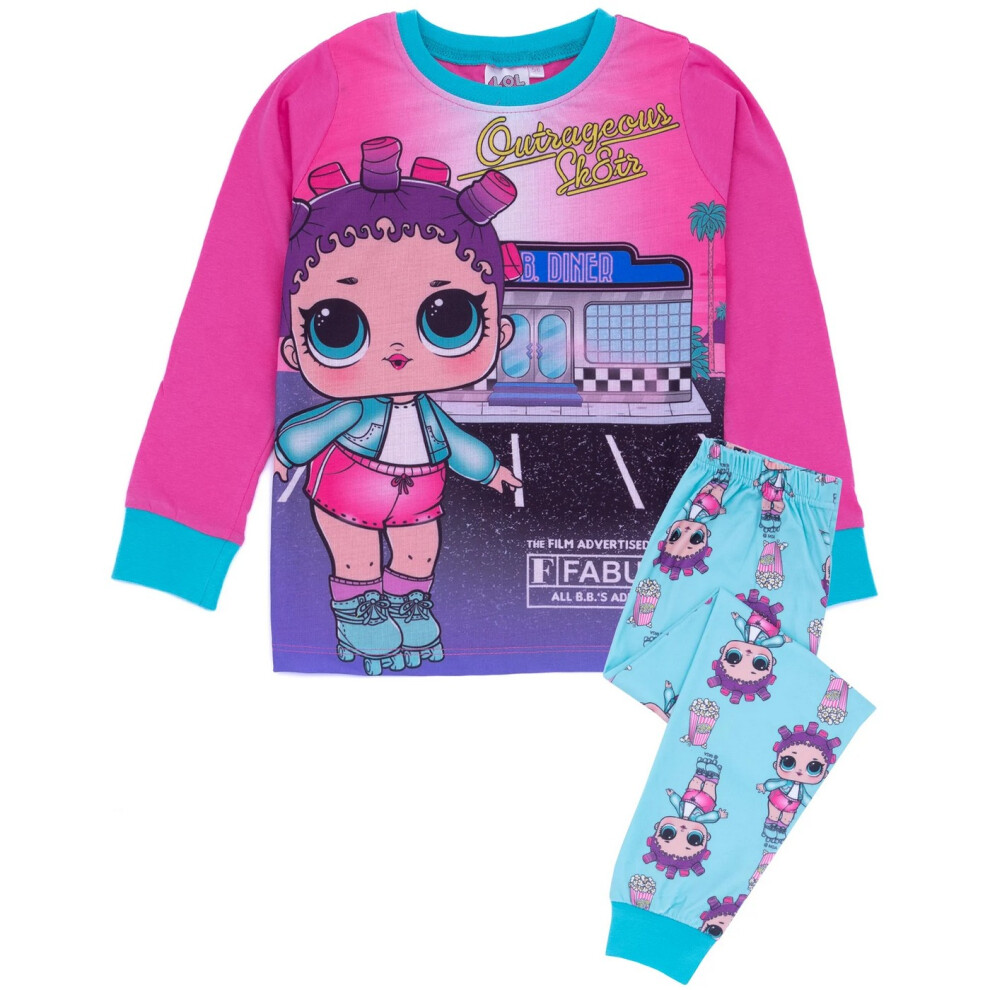 (3-4 Years, Pink/Blue) LOL Surprise Girls Long-Sleeved Pyjama Set