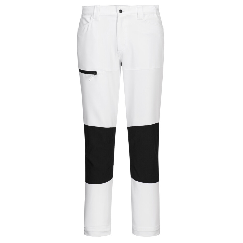 (28R, White) Portwest Mens WX2 Slim Work Trousers