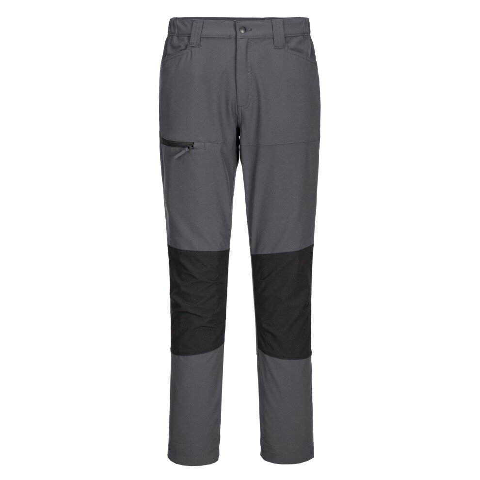 (36R, Metal Grey) Portwest Mens WX2 Slim Work Trousers