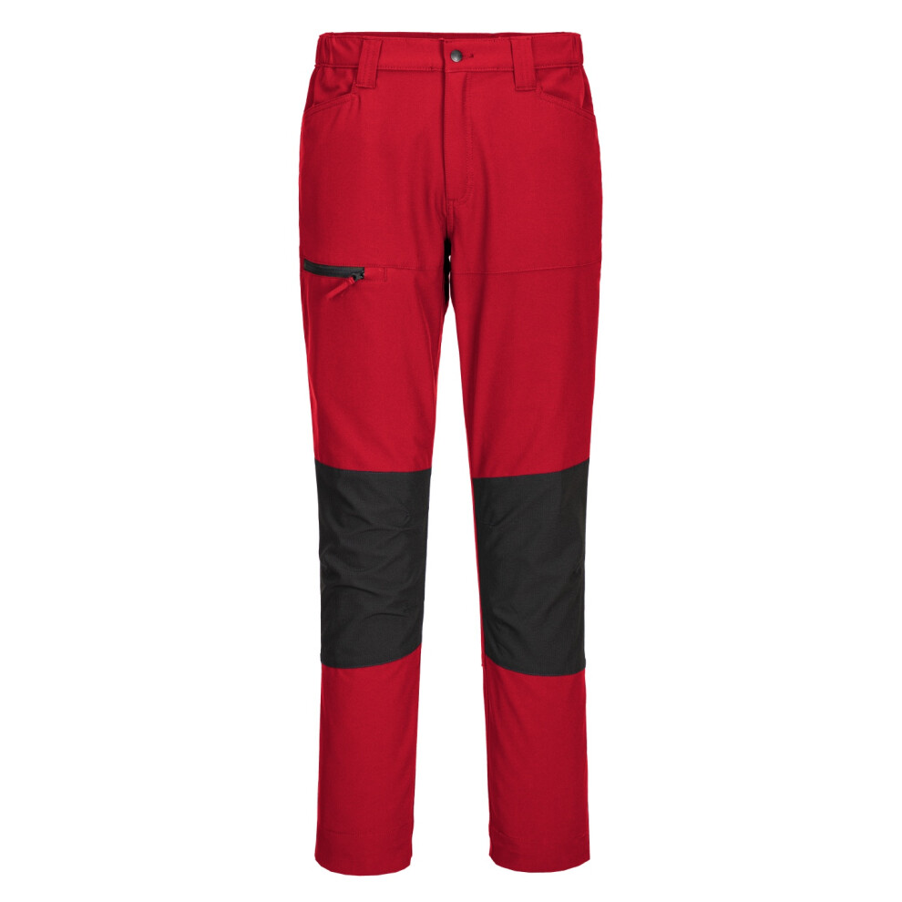 (48R, Deep Red) Portwest Mens WX2 Slim Work Trousers