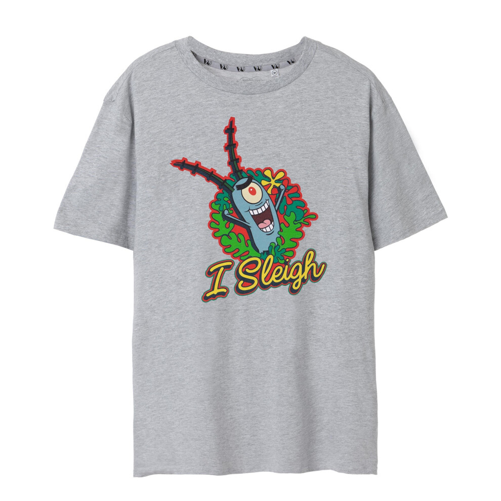 Spongebob Squarepants (Xxl, Marl) Womens/Ladies I Sleigh Marl T-Shirt Grey