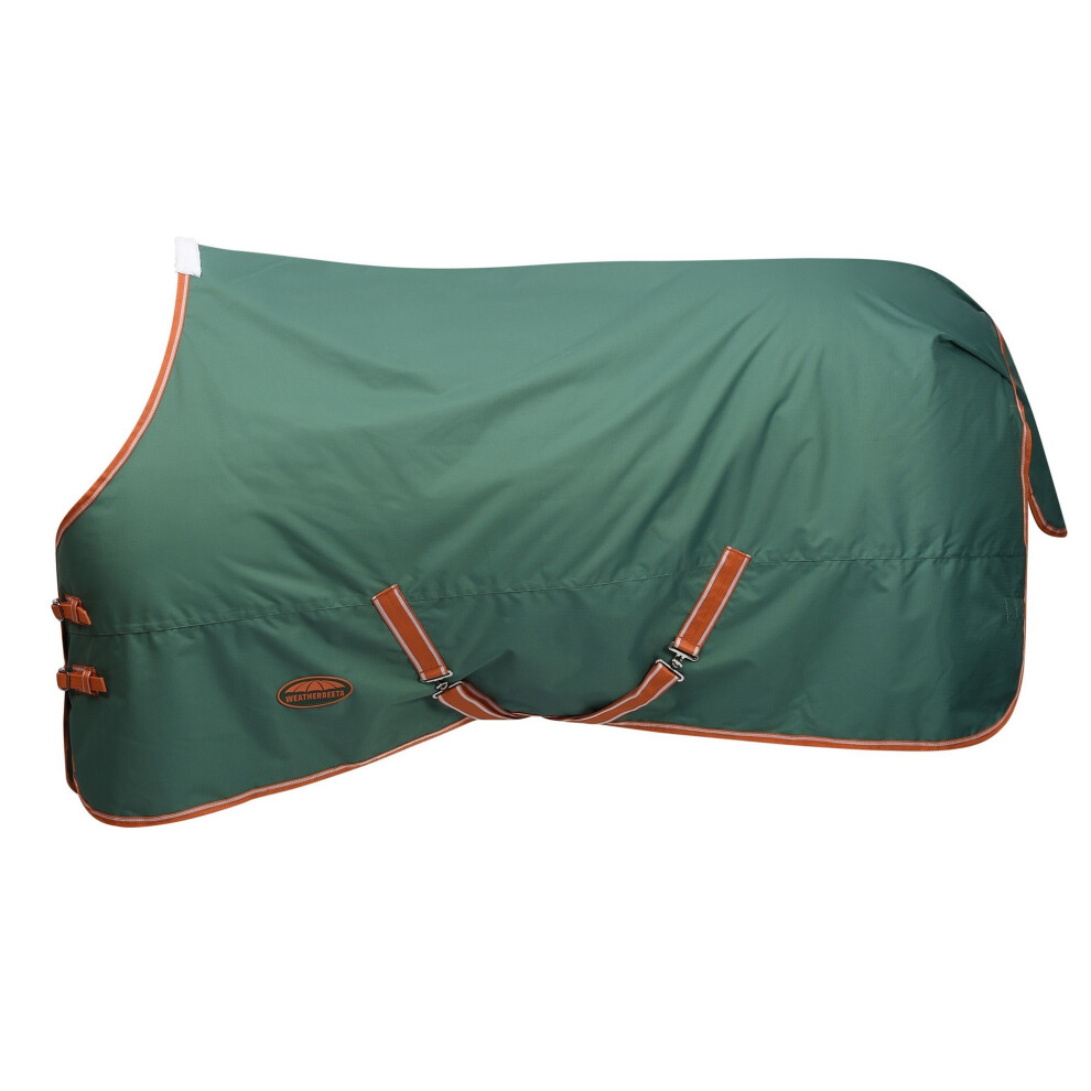 (4', Green/Burnt Orange/White) Weatherbeeta Comfitec Tyro Standard-Neck Midweight Horse Turnout Rug