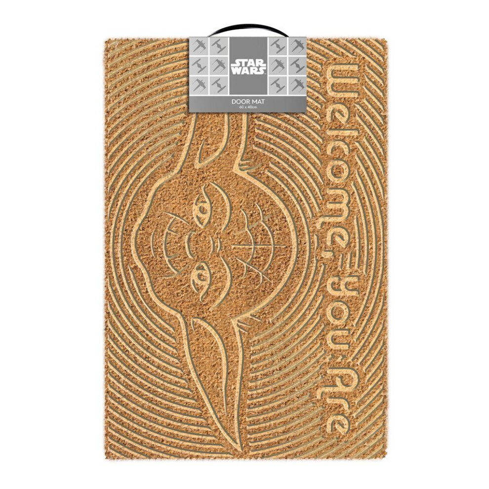 Star Wars Welcome You Are Embossed Yoda Door Mat