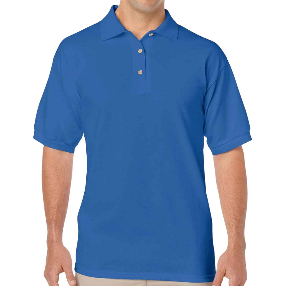 (3XL, Royal Blue) Gildan Mens Classic DryBlend Polo Shirt