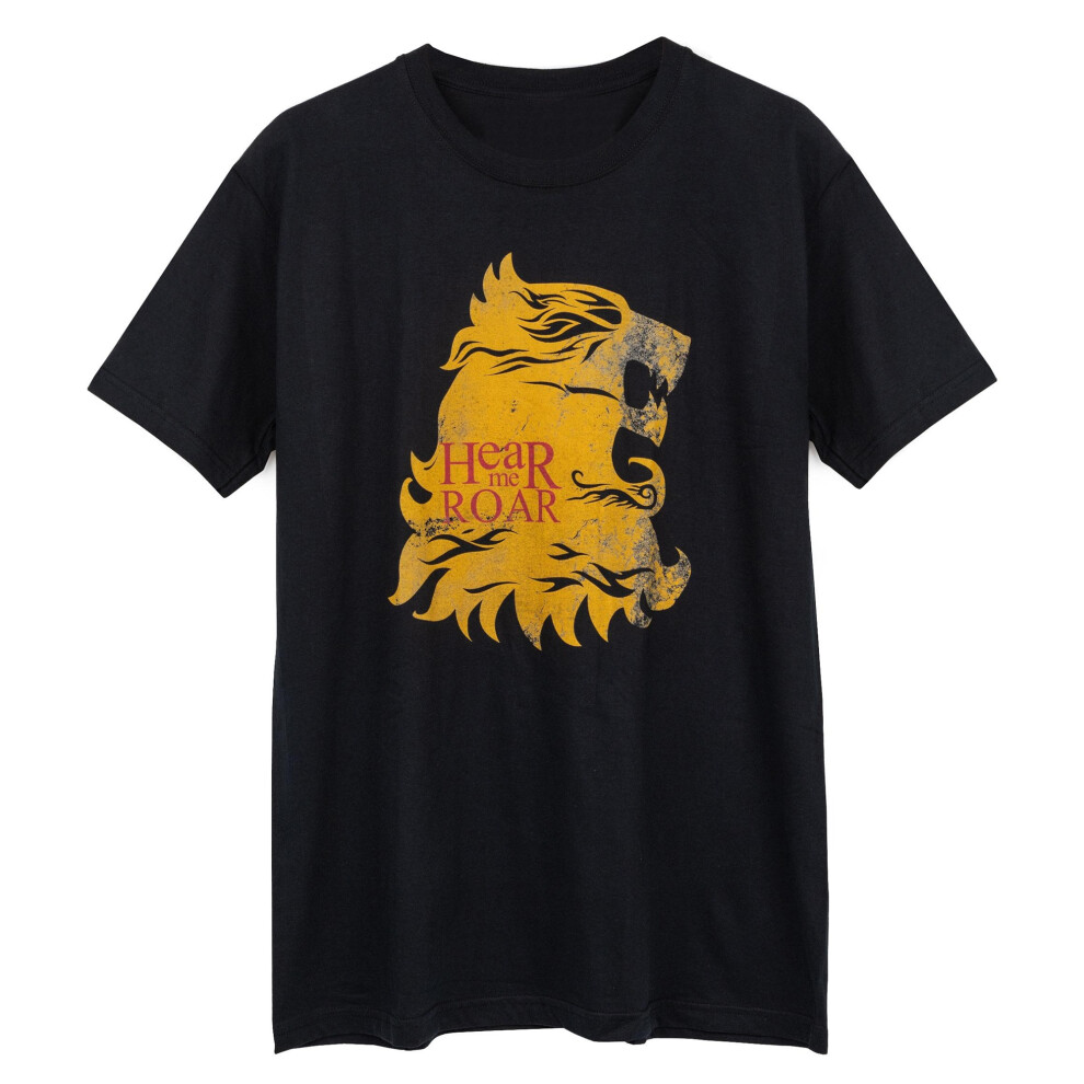 (S, Black) Game Of Thrones Mens Lannister T-Shirt