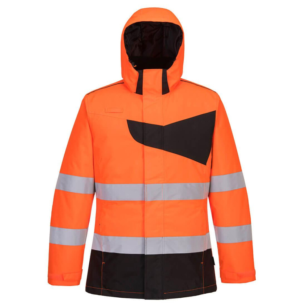 (XL, Orange/Black) Portwest Mens PW2 High-Vis Safety Jacket