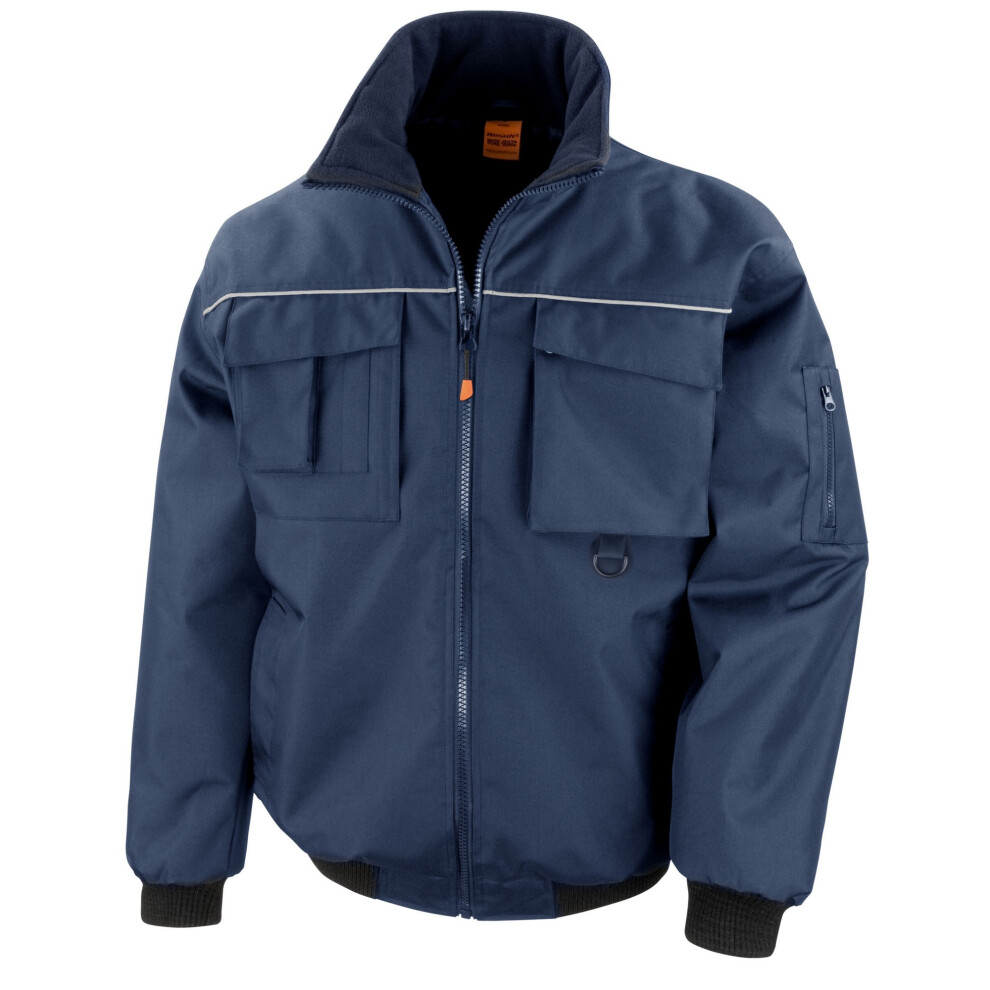 (L, Navy) WORK-GUARD by Result Mens Sabre Pilot Jacket