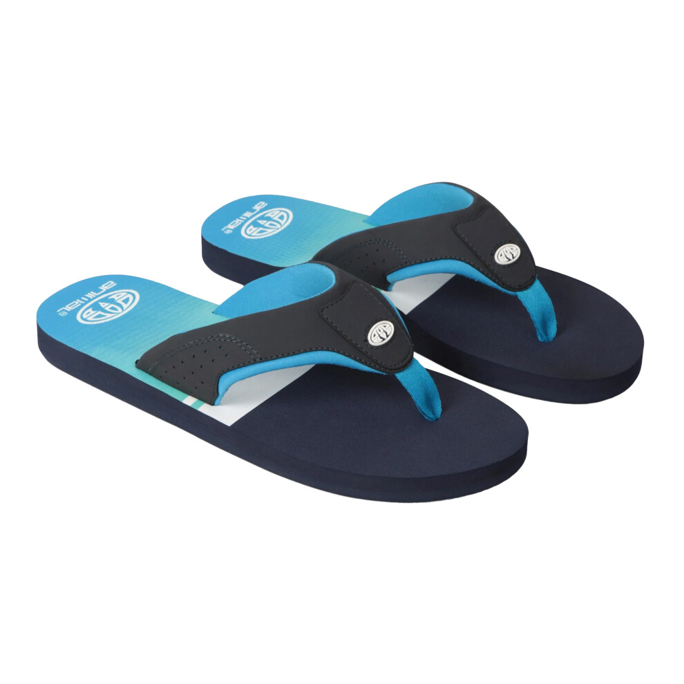 (9 UK, Blue) Animal Mens Jekyl Colour Block Recycled Flip Flops