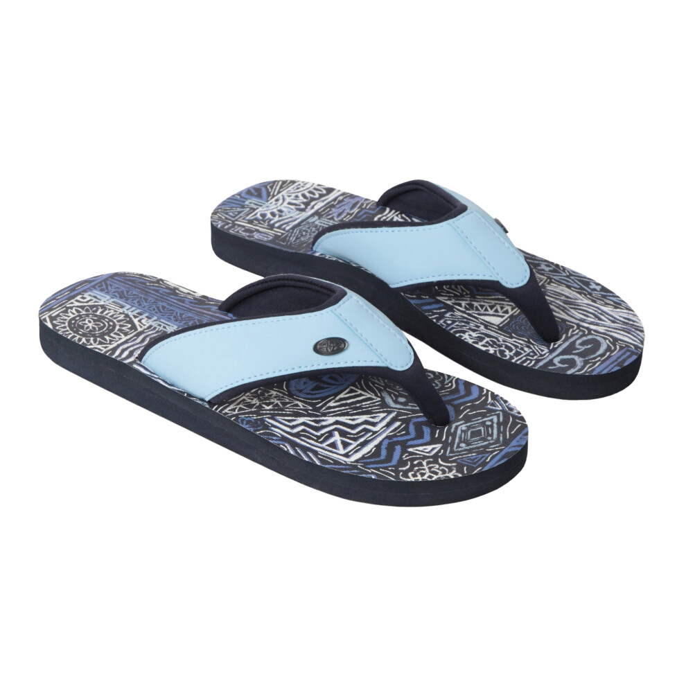 (9 UK, Corn Blue) Animal Womens/Ladies Swish Patterned Recycled Flip Flops