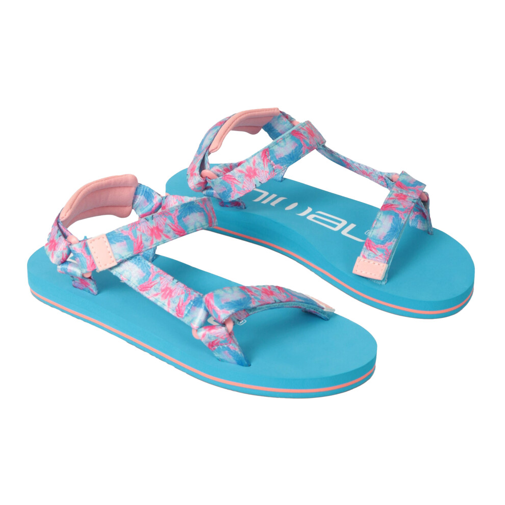 (1 UK, Blue) Animal Childrens/Kids Drift Floral Recycled Sandals