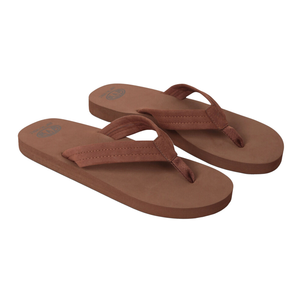 (7 UK, Brown) Animal Mens Boardwalk Recycled Flip Flops