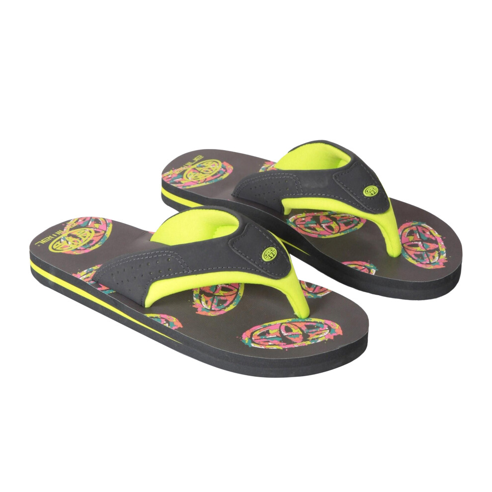 (1 UK, Lime) Animal Childrens/Kids Jekyl Recycled Flip Flops