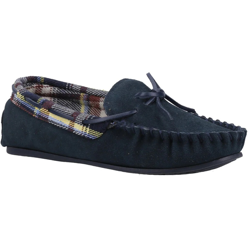 (3 UK, Navy) Cotswold Womens/Ladies Chatsworth Suede Moccasins