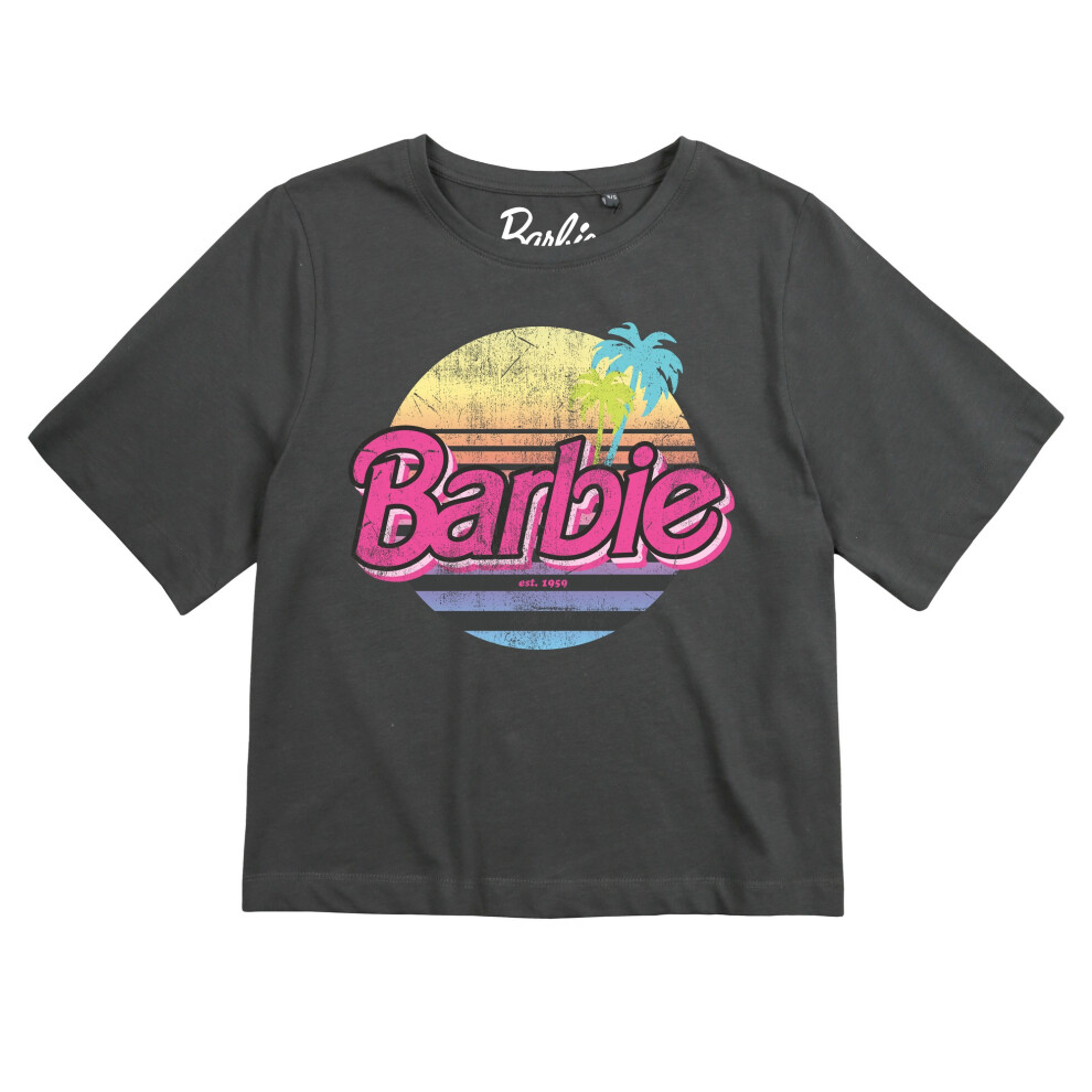 Barbie Womens/Ladies Vacay Boxy Crop T-Shirt