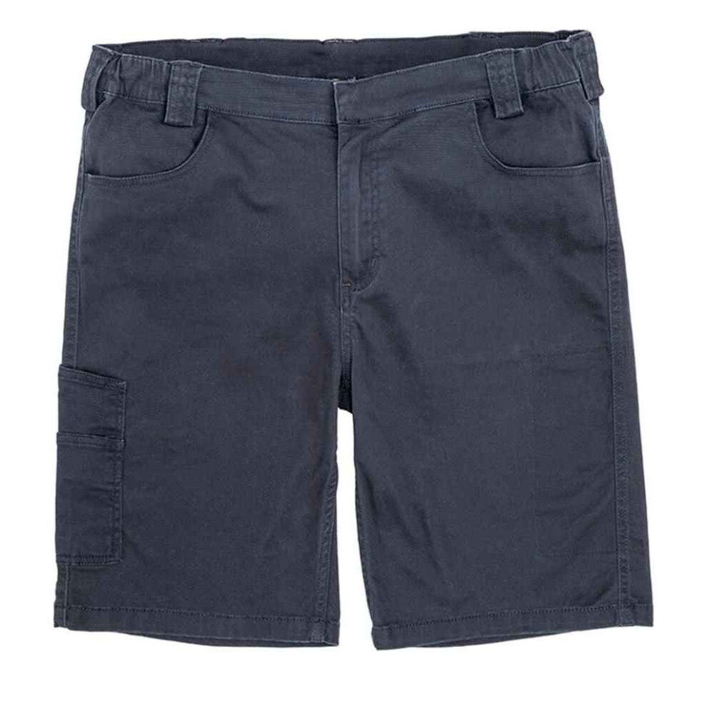 (L, Navy) WORK-GUARD by Result Mens Chino Stretch Slim Shorts