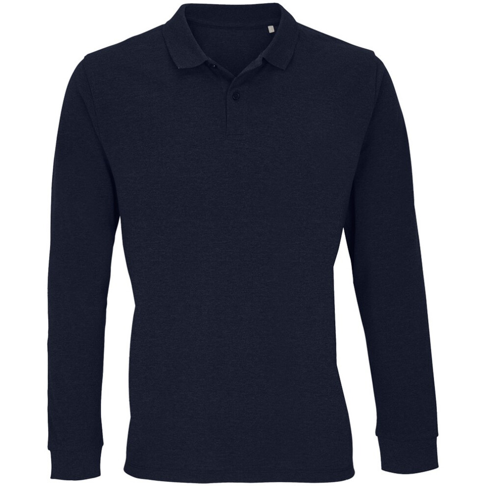 Sols Men's Blue,Multicoloured (3Xl, French Navy) Unisex Adult Planet Piquã© Long-Sleeved Polo Shirt