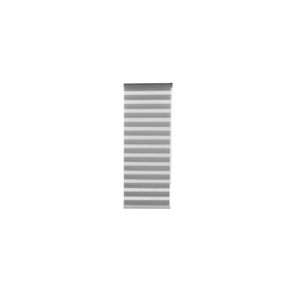 (170cm  (+4cm .. 1.5" Fitting )) Grey Zebra Day And Night Roller Blind Drop 165cm