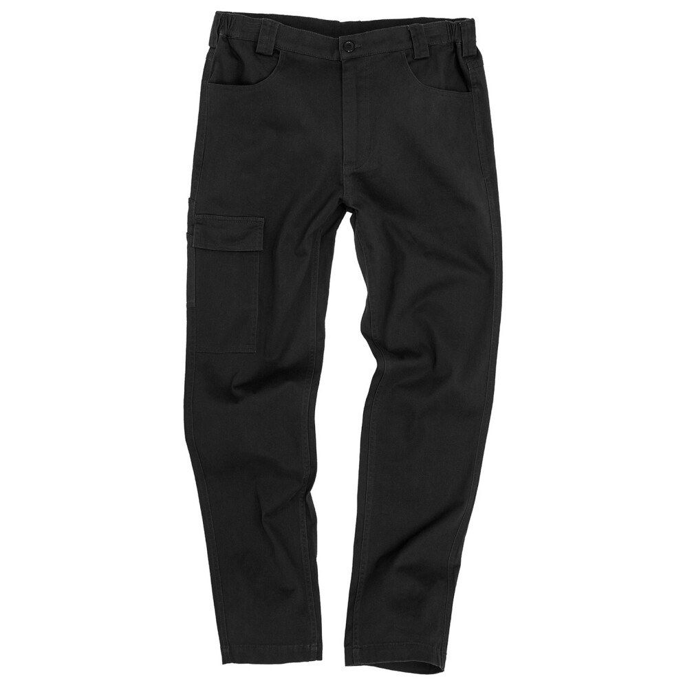 (L, Black) WORK-GUARD by Result Mens Stretch Slim Leg Chinos