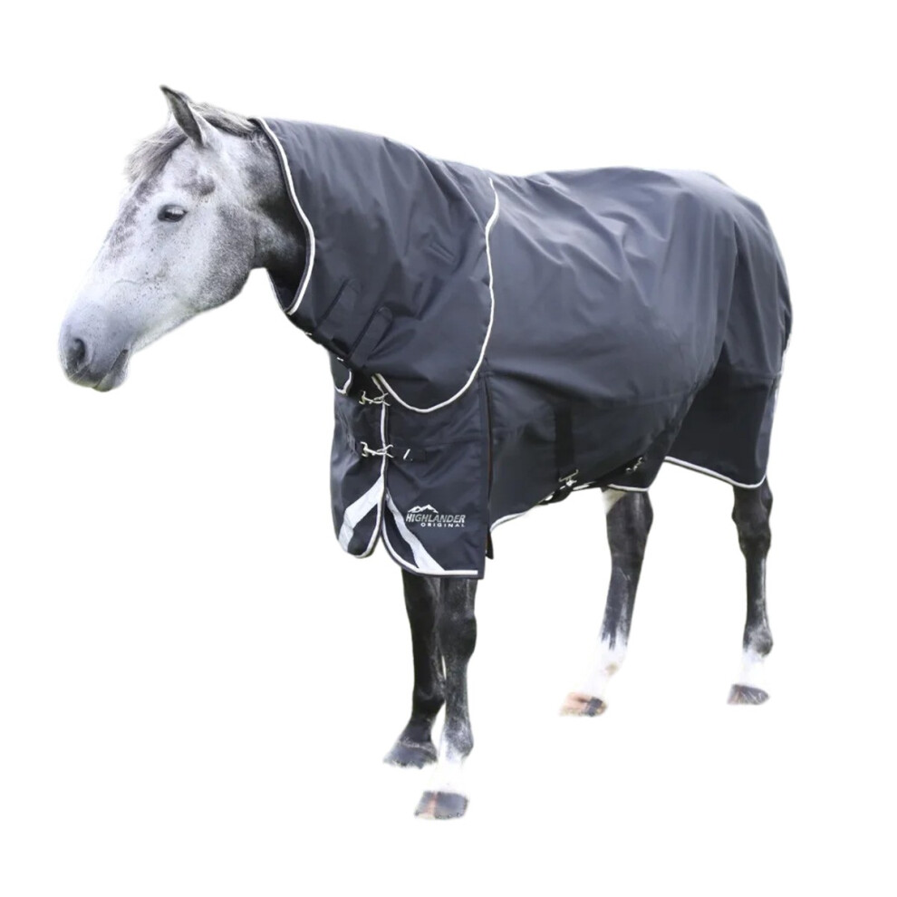 (5' 9", Black) Highlander Plus 200g Horse Turnout Rug & Neck Cover