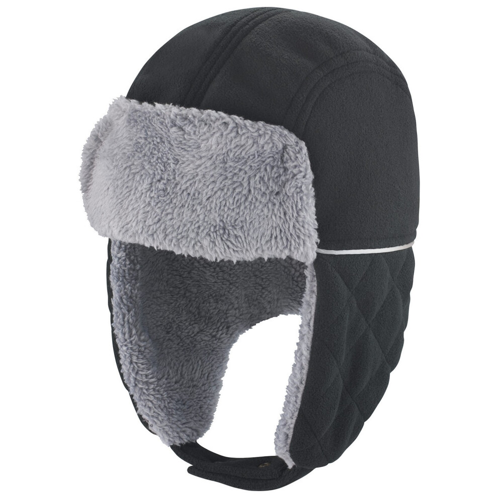 (L-XL, Black/Grey) Result Winter Essentials Unisex Adult Ocean Trapper Hat