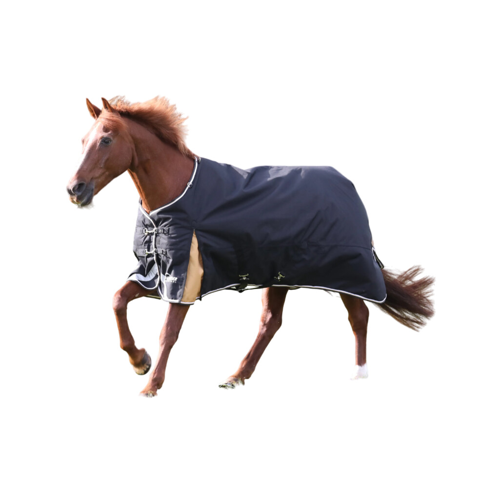 (5' 9", Black) Highlander Plus 200g Horse Combo Turnout Rug