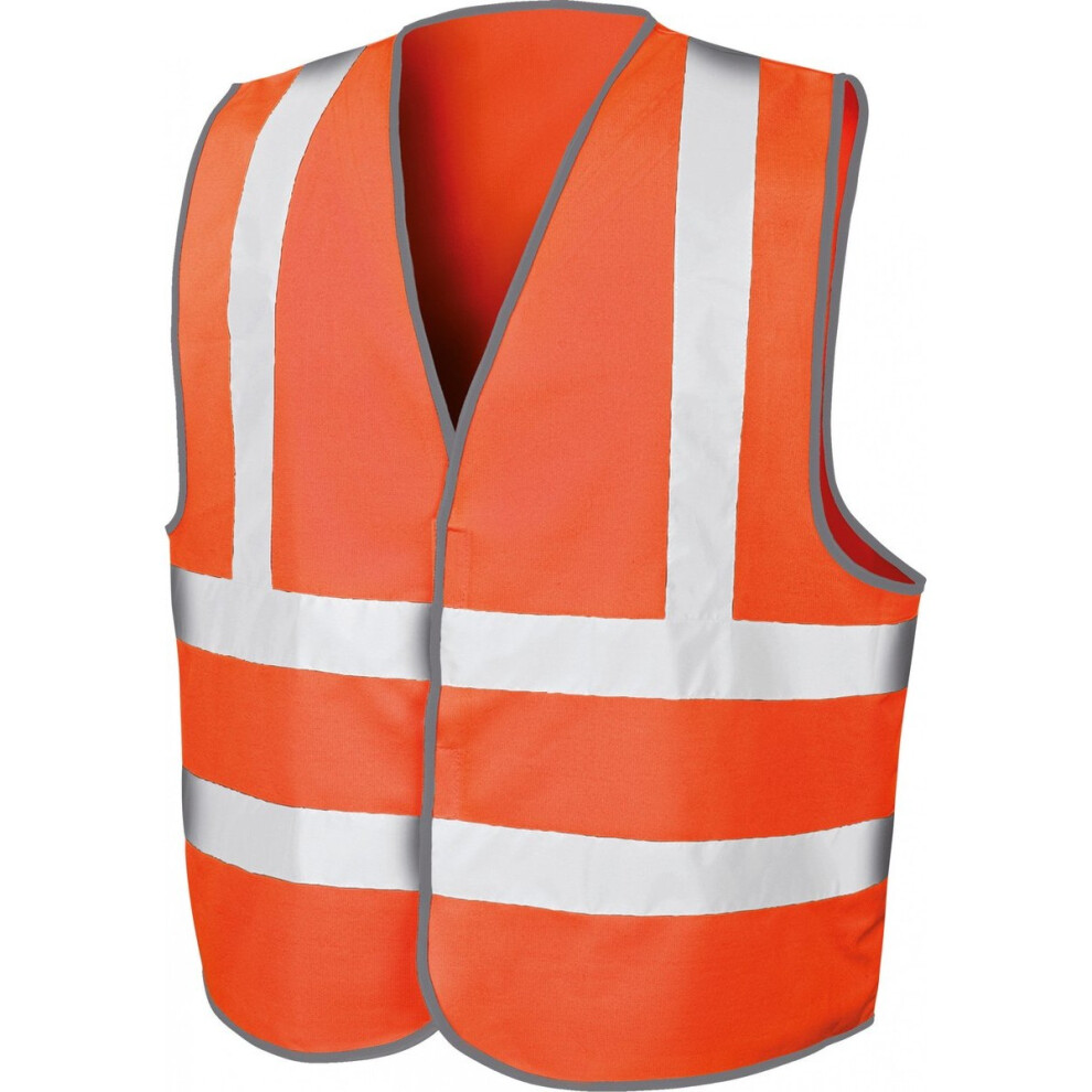 (L-XL, Orange) SAFE-GUARD by Result Mens Motorist Hi-Vis Vest