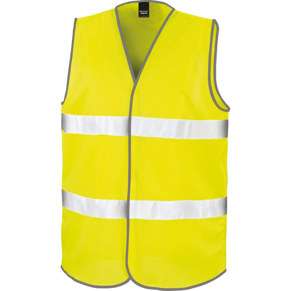 (L-XL, Yellow) SAFE-GUARD by Result Mens Motorist Hi-Vis Vest