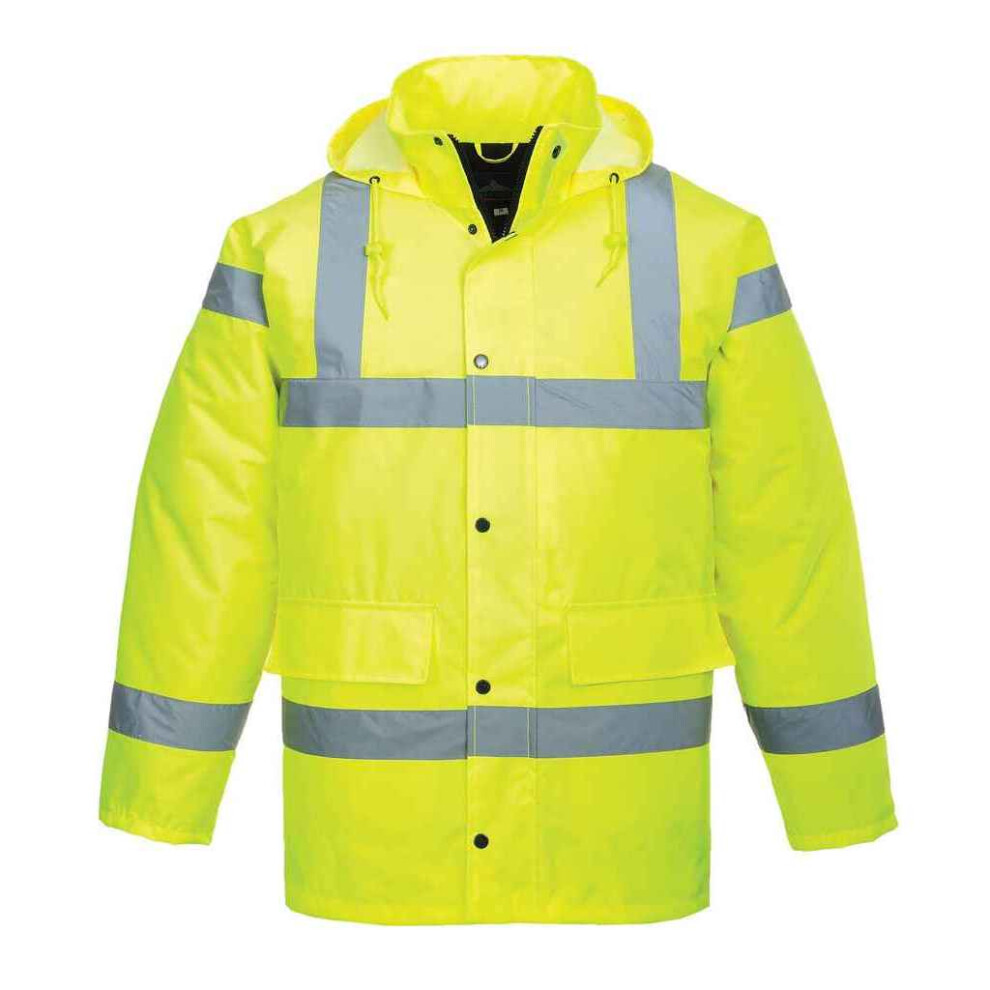 (3XL, Yellow) Portwest Unisex Adult Hi-Vis Traffic Jacket