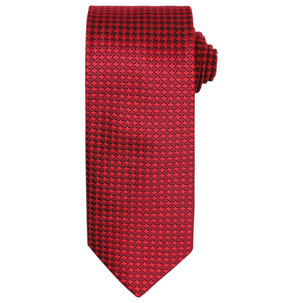 (One Size, Red) Premier Puppytooth Tie