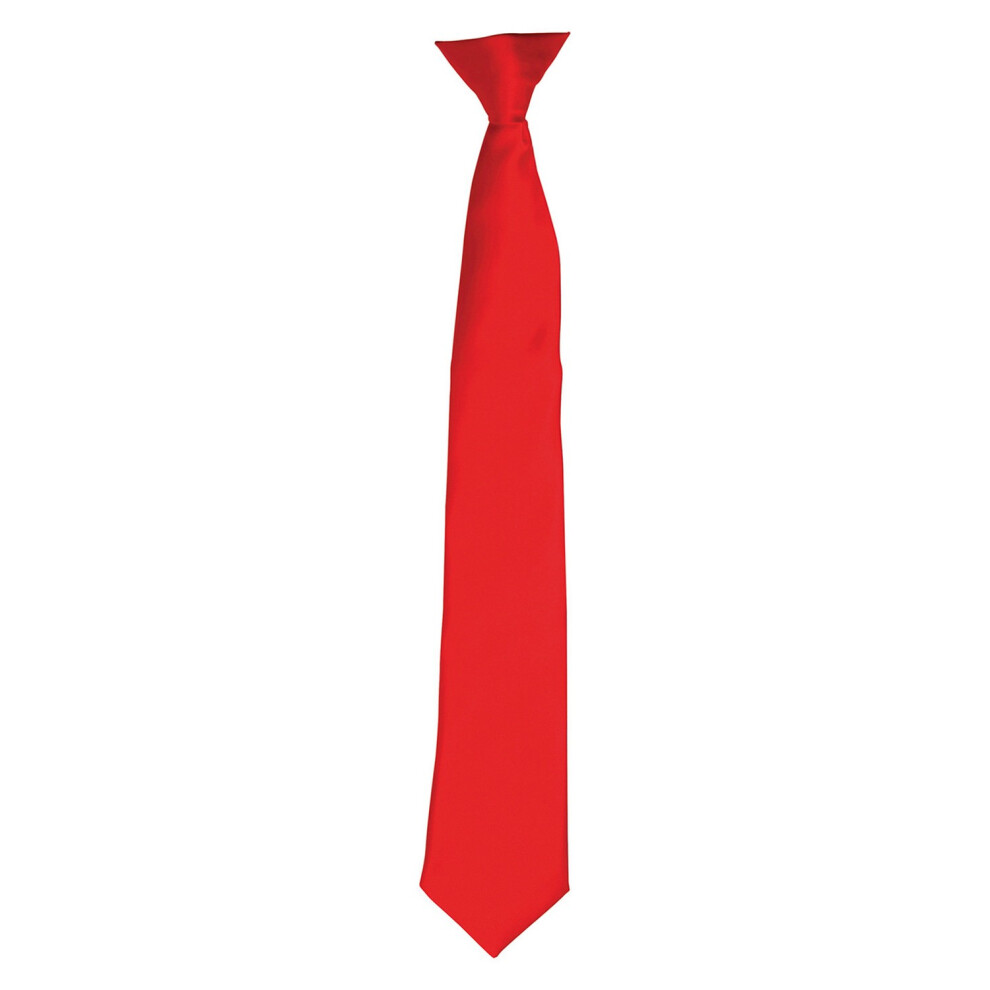 (One Size, Red) Premier Unisex Adult Satin Tie