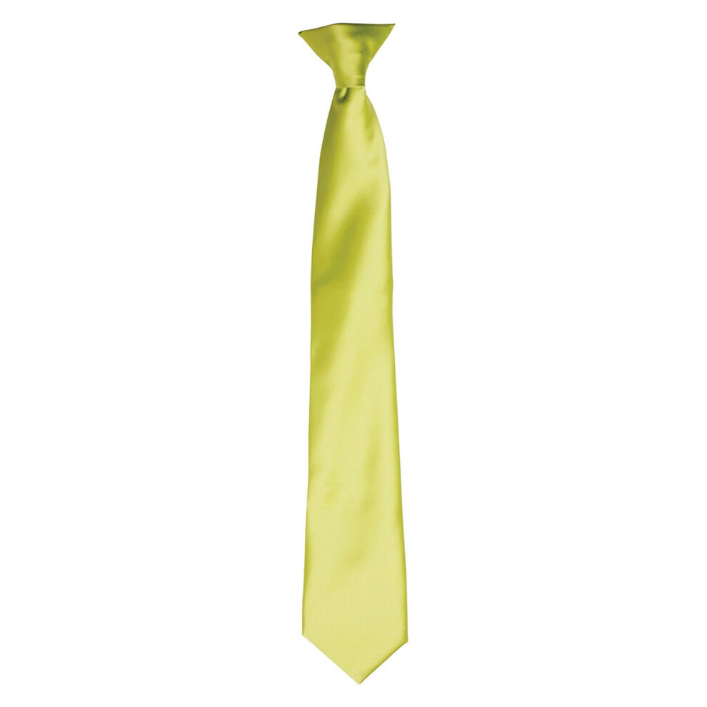 (One Size, Lime) Premier Unisex Adult Satin Tie