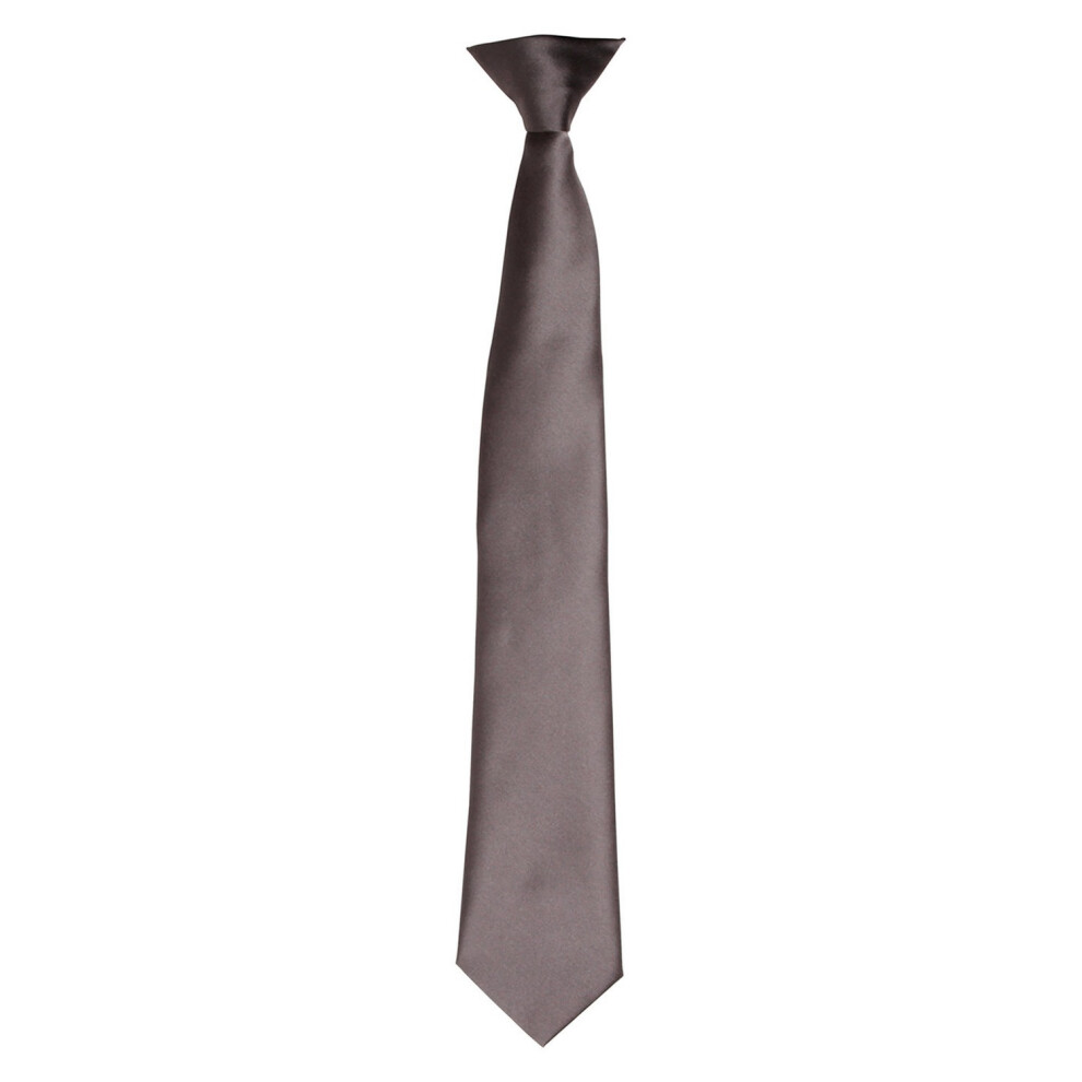 (One Size, Dark Grey) Premier Unisex Adult Satin Tie